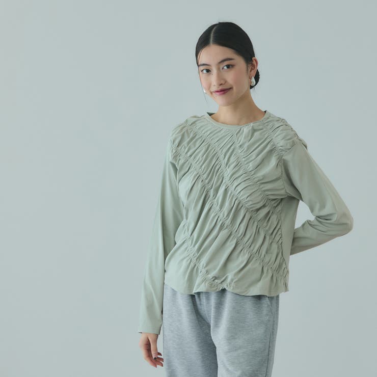 ギャザーラインフロントカットソー≪洗濯機で洗える≫ | VICKY | 詳細画像8 