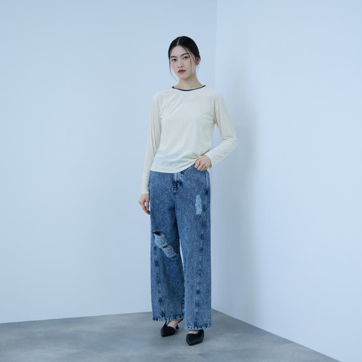 シアーベロアロングスリーブカットソー【日本製】 | VICKY | 詳細画像10 