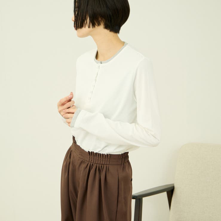 ヘンリーネックレイヤードTシャツ | VICKY | 詳細画像2 