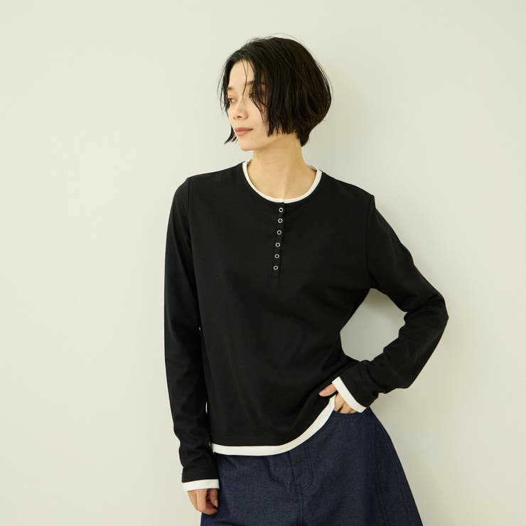 ヘンリーネックレイヤードTシャツ | VICKY | 詳細画像5 