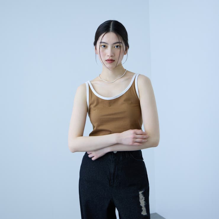 バイカラーパイピングタンクトップ | VICKY | 詳細画像6 