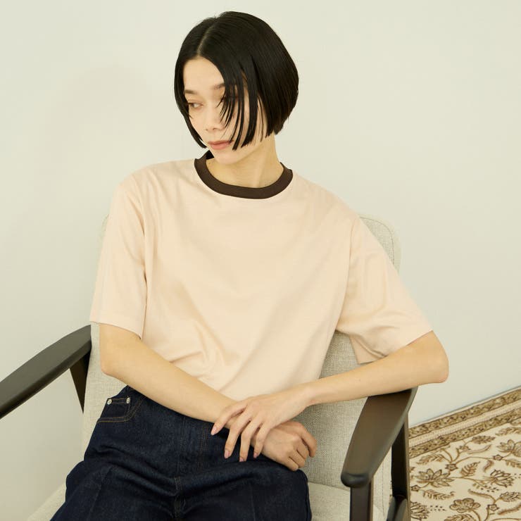 【一日、清潔感。】汗じみケア ひんやりリンガーTシャツ | VICKY | 詳細画像1 