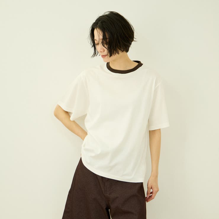 【一日、清潔感。】汗じみケア ひんやりリンガーTシャツ | VICKY | 詳細画像2 