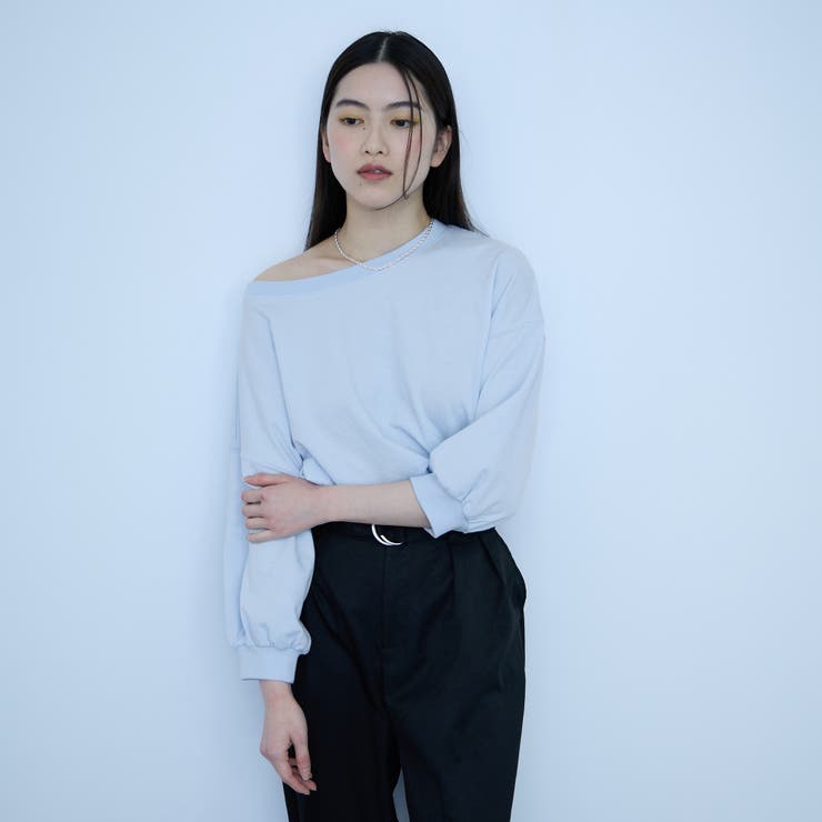 ブルー | 【着回し抜群】マルチネックスウェット | VICKY