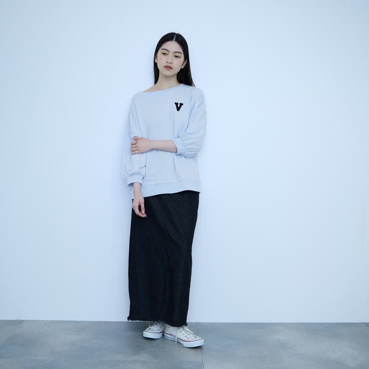 【大人の抜け感】ワッペンマルチネックスウェット | VICKY | 詳細画像12 