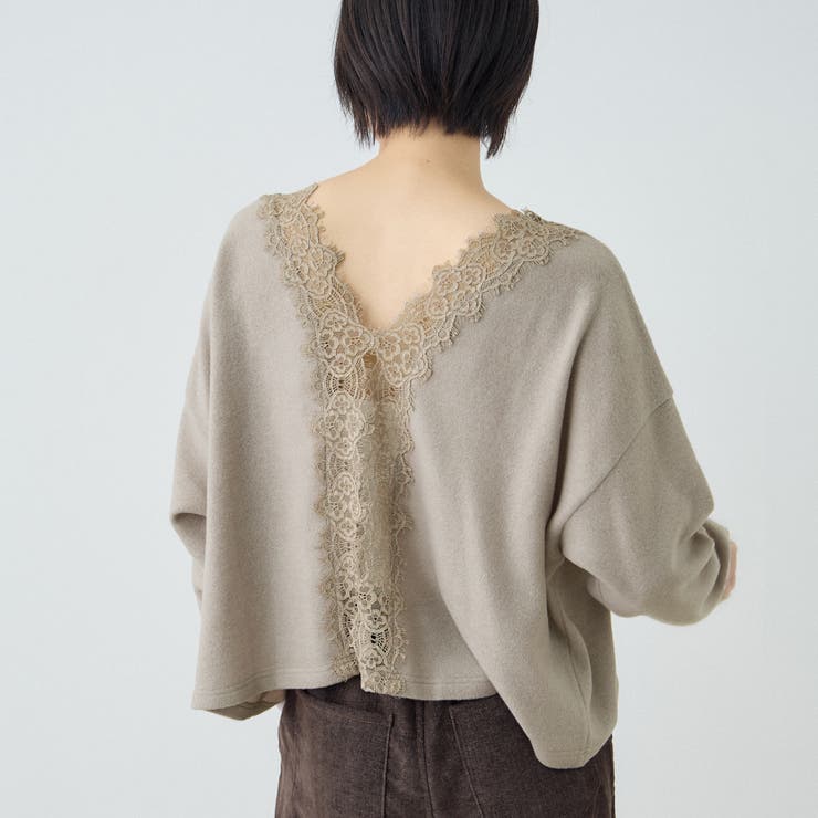 ベージュ | バックレースプルオーバー | VICKY