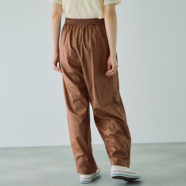 シアーレザー調イージーテーパードパンツ≪手洗い可能≫ | VICKY | 詳細画像5 