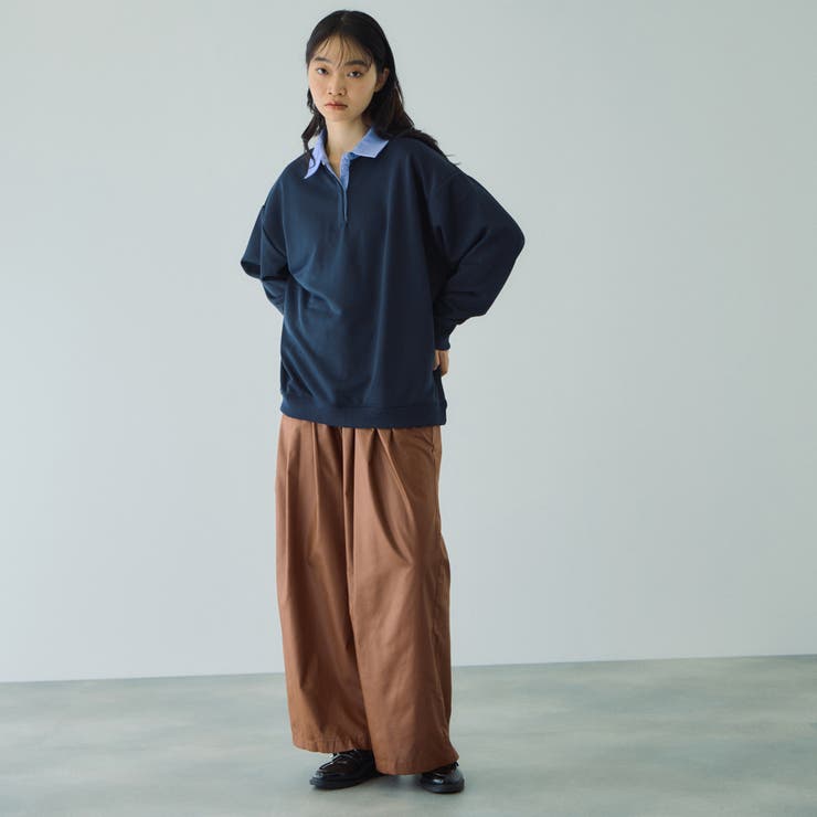 シアーレザー調イージーテーパードパンツ≪手洗い可能≫ | VICKY | 詳細画像8 