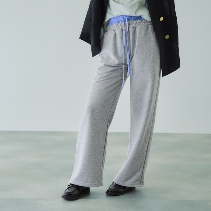 配色ドッキングスウェットパンツ≪セットアップ対応/手洗い可能≫ | VICKY | 詳細画像1 