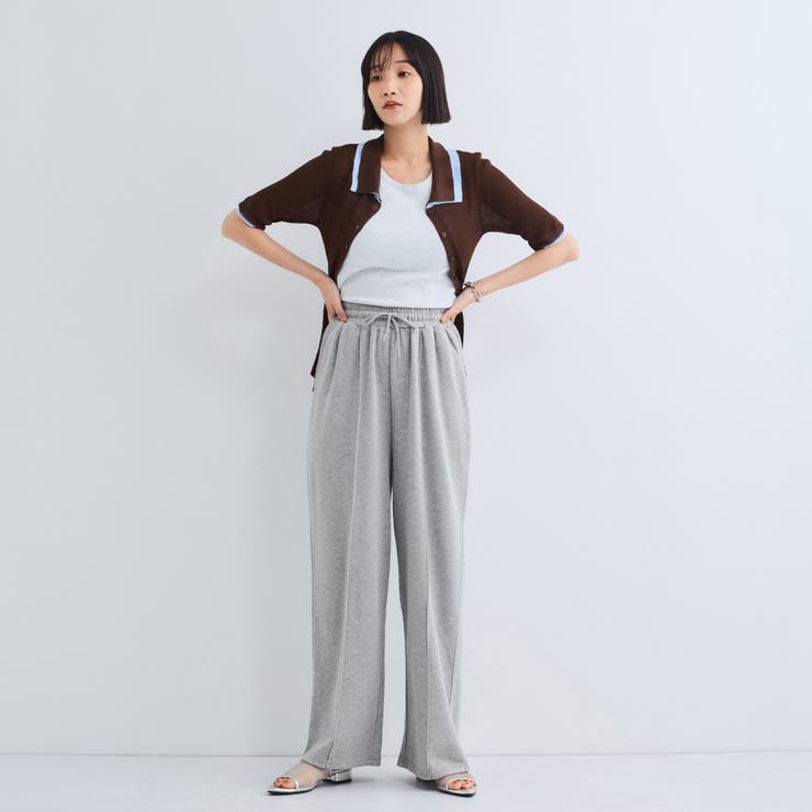 ミニ裏毛ピンタックワイドパンツ≪手洗い可能≫ | VICKY | 詳細画像12 