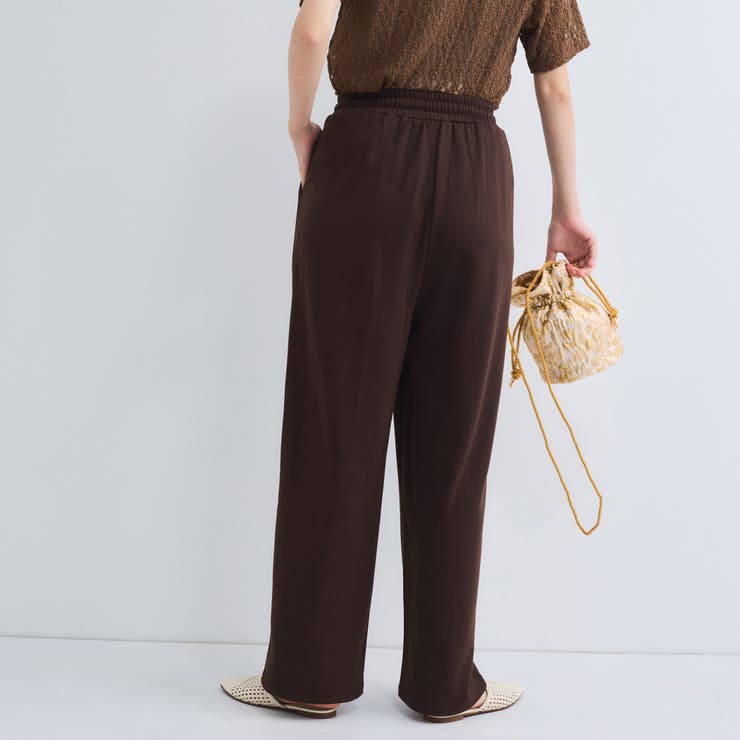 ミニ裏毛ピンタックワイドパンツ≪手洗い可能≫ | VICKY | 詳細画像4 