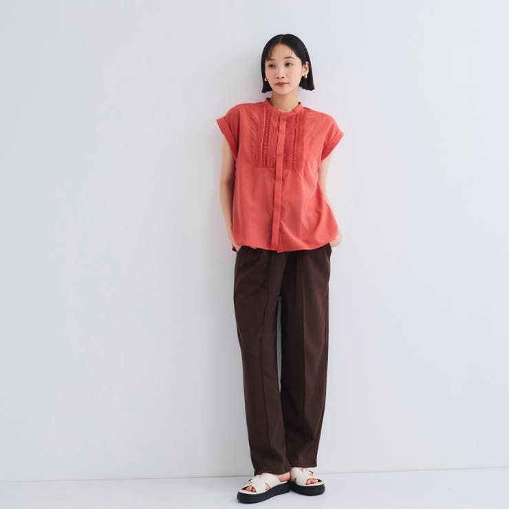 ミニ裏毛ピンタックワイドパンツ≪手洗い可能≫ | VICKY | 詳細画像8 