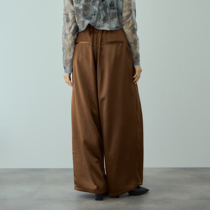 ヘビーサテンタックワイドパンツ≪手洗い可能≫ | VICKY | 詳細画像8 
