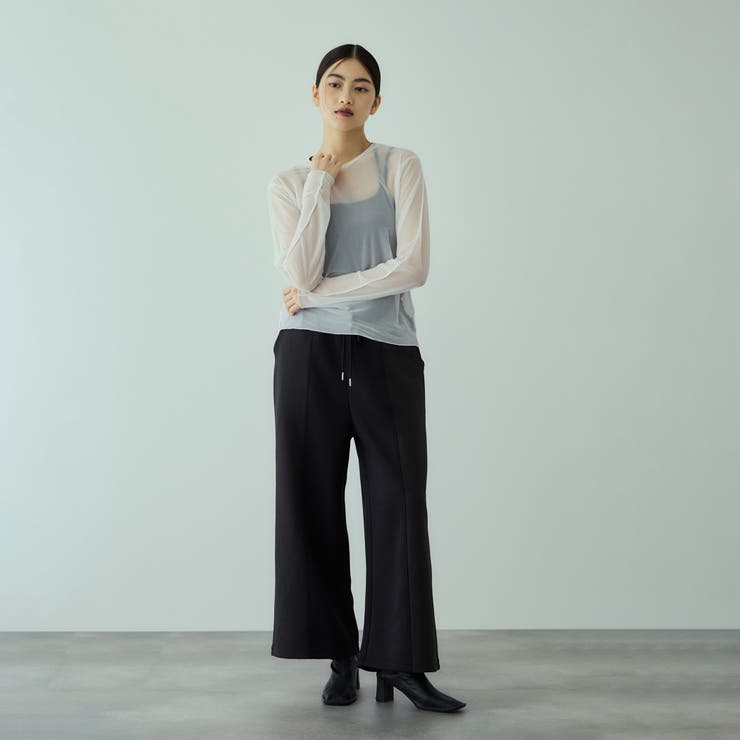 軽量ボンディングイージーワイドパンツ≪洗濯機で洗える≫ | VICKY | 詳細画像2 