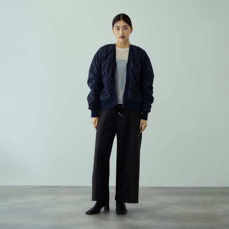 軽量ボンディングイージーワイドパンツ≪洗濯機で洗える≫ | VICKY | 詳細画像3 