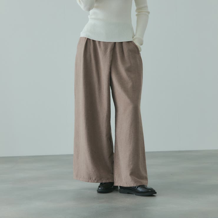 フィブリルサテンラップワイドパンツ≪洗濯機で洗える≫ | VICKY | 詳細画像2 