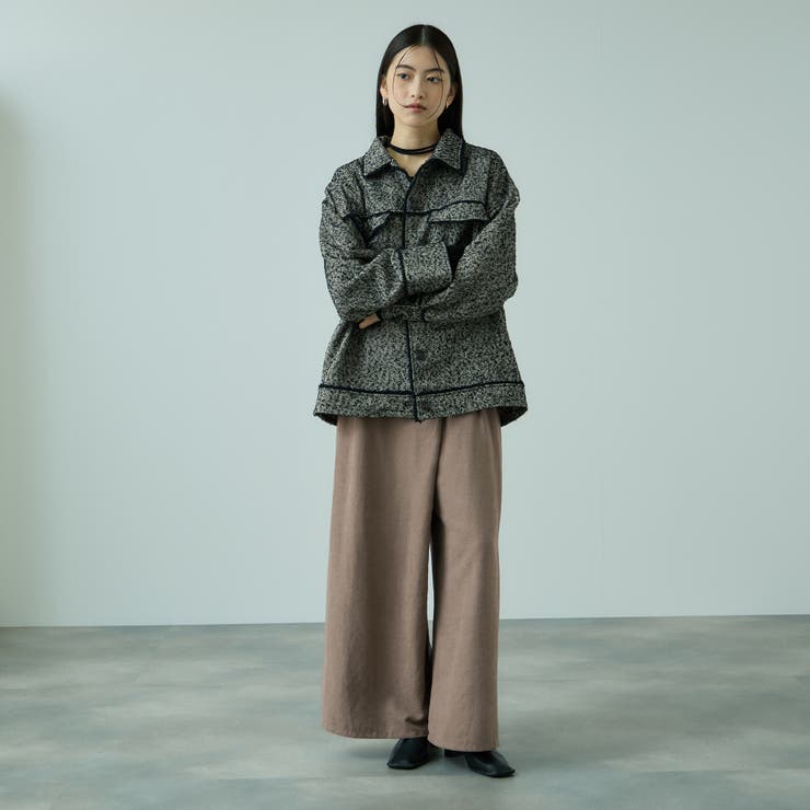 フィブリルサテンラップワイドパンツ≪洗濯機で洗える≫ | VICKY | 詳細画像6 