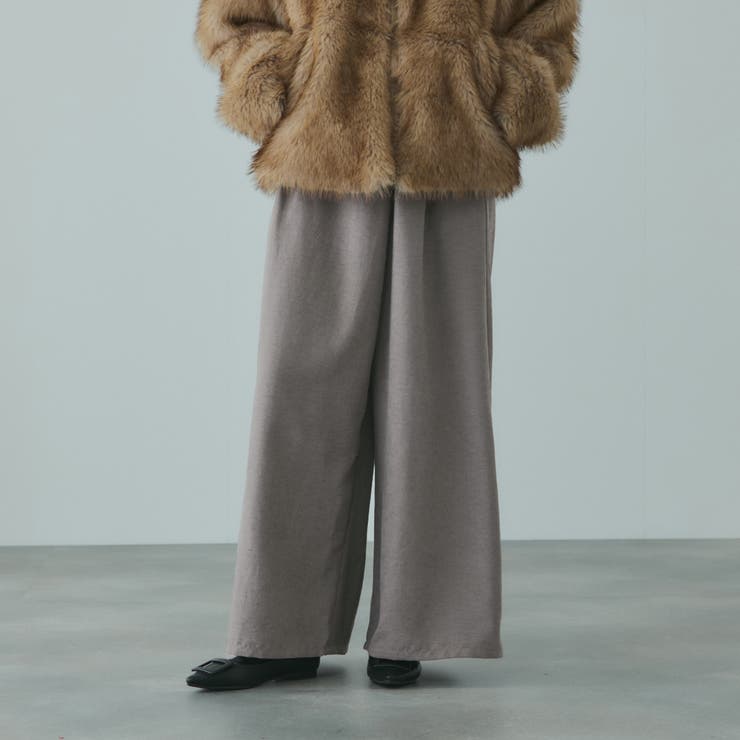 フィブリルサテンラップワイドパンツ≪洗濯機で洗える≫ | VICKY | 詳細画像9 