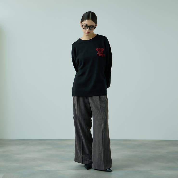 ストライプサイドラインワイドパンツ≪手洗い可能≫ | VICKY | 詳細画像11 