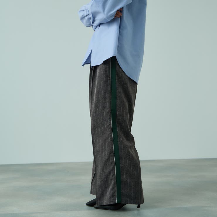 ストライプサイドラインワイドパンツ≪手洗い可能≫ | VICKY | 詳細画像8 
