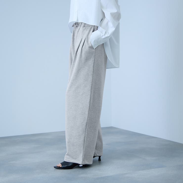 ライトグレー | 【着回し抜群】裏毛2タックパンツ | VICKY
