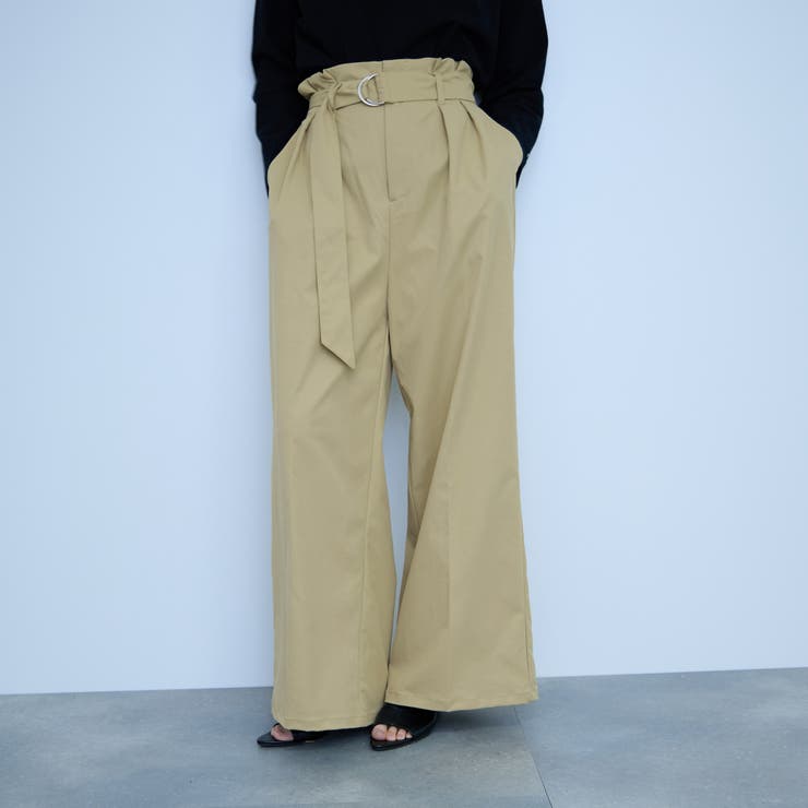 ベージュ | 【大人の抜け感】ツイルチノワイドパンツ | VICKY