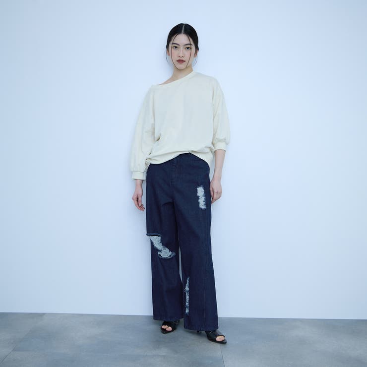 【大人の抜け感】デニムカットオフダメージパンツ | VICKY | 詳細画像9 