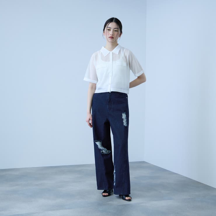 【大人の抜け感】デニムカットオフダメージパンツ | VICKY | 詳細画像12 