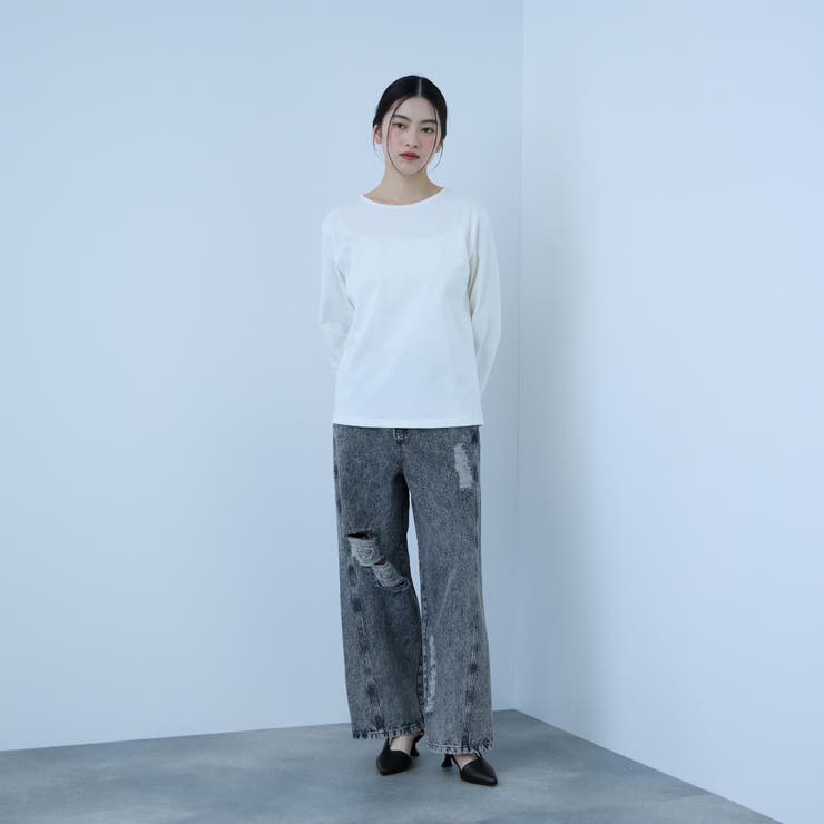 【大人の抜け感】デニムカットオフダメージパンツ | VICKY | 詳細画像14 