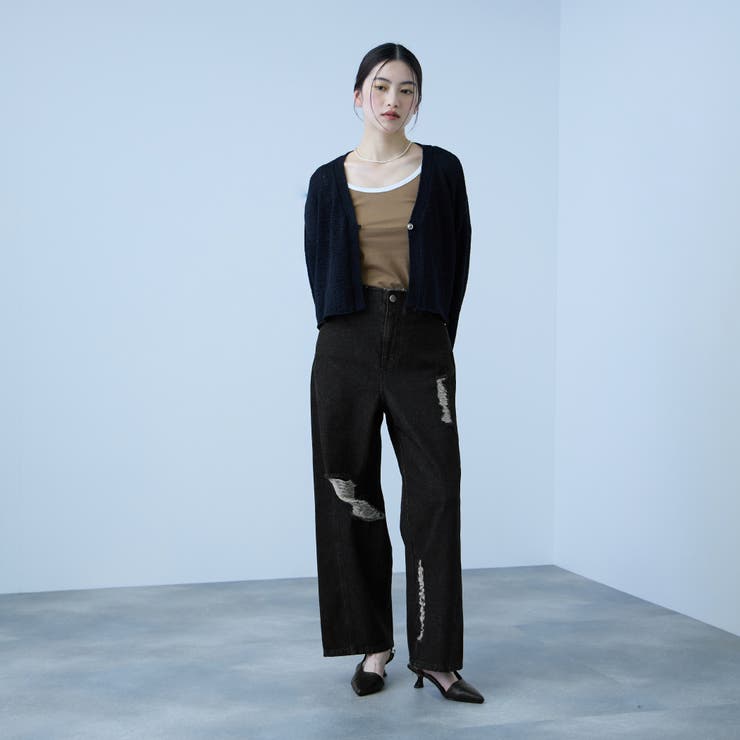 【大人の抜け感】デニムカットオフダメージパンツ | VICKY | 詳細画像5 