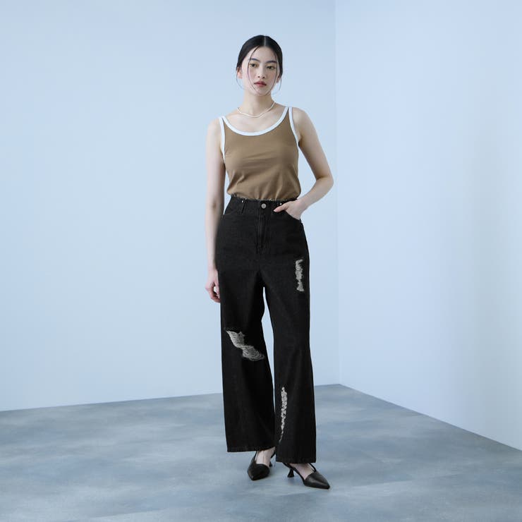 【大人の抜け感】デニムカットオフダメージパンツ | VICKY | 詳細画像7 