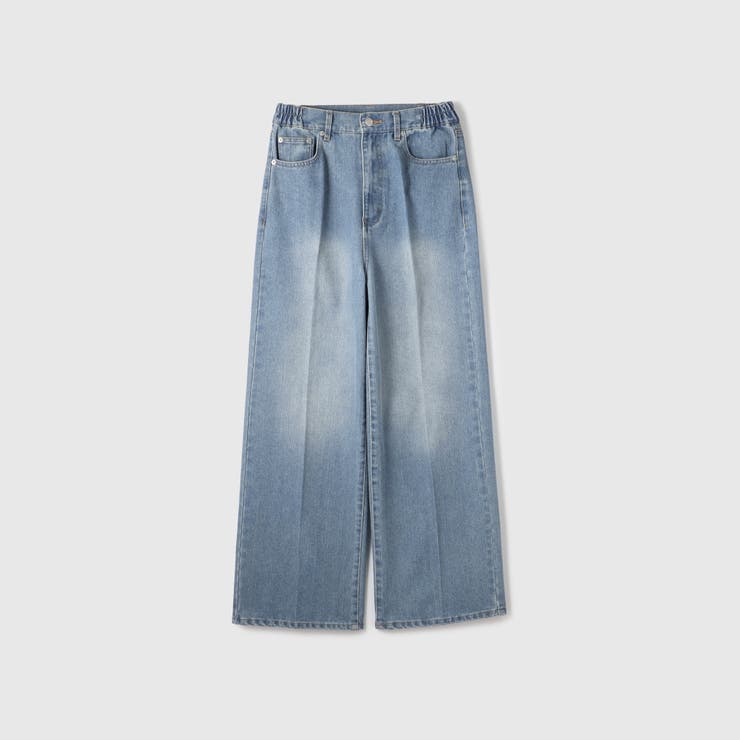 サイドゴムセンタープレス ストレートデニムパンツ | VICKY | 詳細画像13 