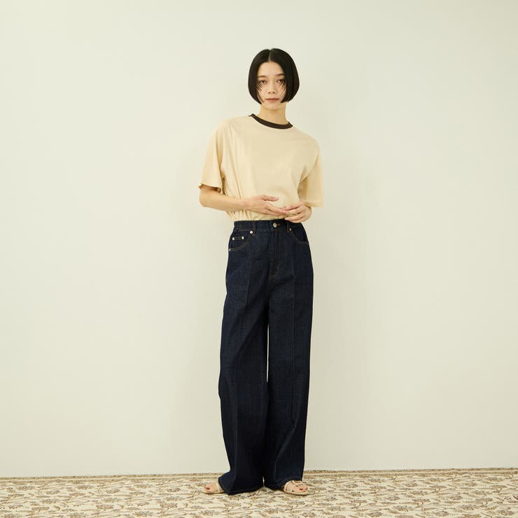 サイドゴムセンタープレス ストレートデニムパンツ | VICKY | 詳細画像4 