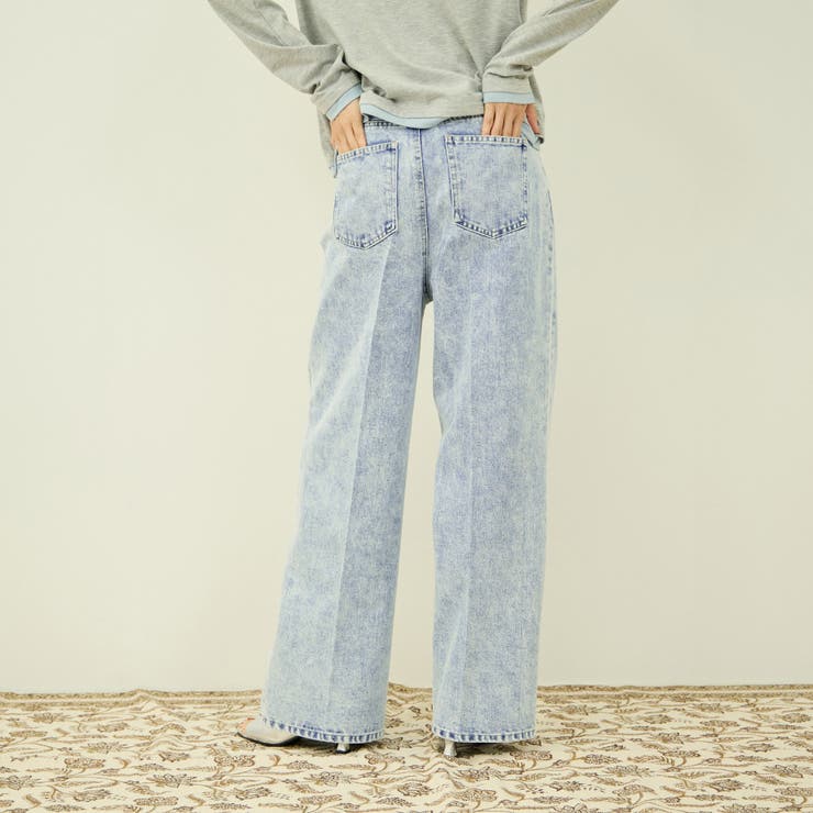 サイドゴムセンタープレス ストレートデニムパンツ | VICKY | 詳細画像8 