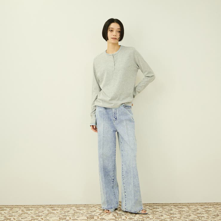 サイドゴムセンタープレス ストレートデニムパンツ | VICKY | 詳細画像9 