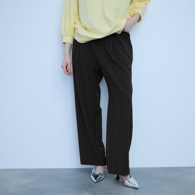 ブラック系その他 | サイドポケットワイドタックパンツ | VICKY