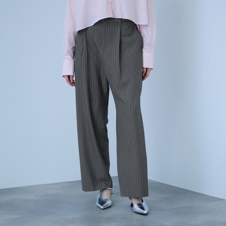 グレー系その他 | サイドポケットワイドタックパンツ | VICKY