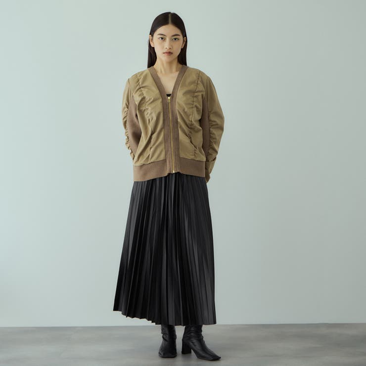 レザーライクジョーゼットプリーツスカート≪手洗い可能≫ | VICKY | 詳細画像10 