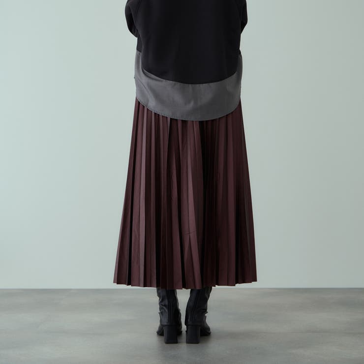 レザーライクジョーゼットプリーツスカート≪手洗い可能≫ | VICKY | 詳細画像12 