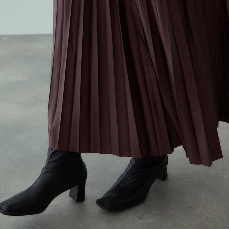 レザーライクジョーゼットプリーツスカート≪手洗い可能≫ | VICKY | 詳細画像14 