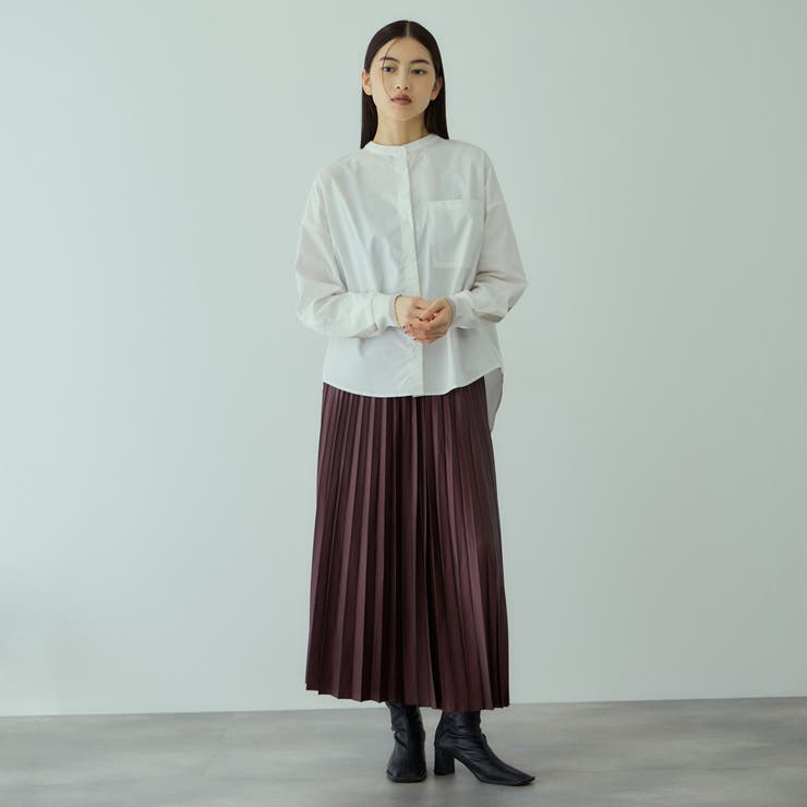 レザーライクジョーゼットプリーツスカート≪手洗い可能≫ | VICKY | 詳細画像19 