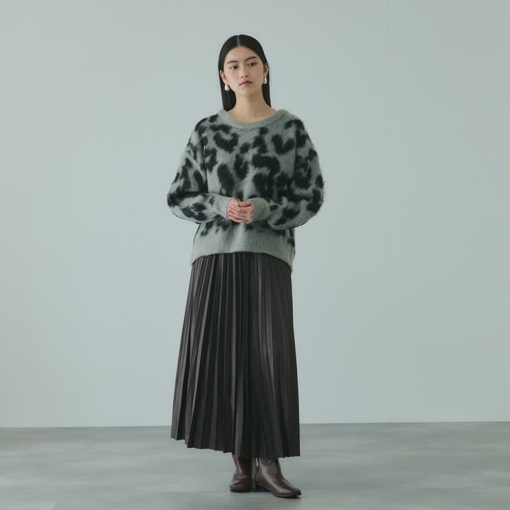 レザーライクジョーゼットプリーツスカート≪手洗い可能≫ | VICKY | 詳細画像8 