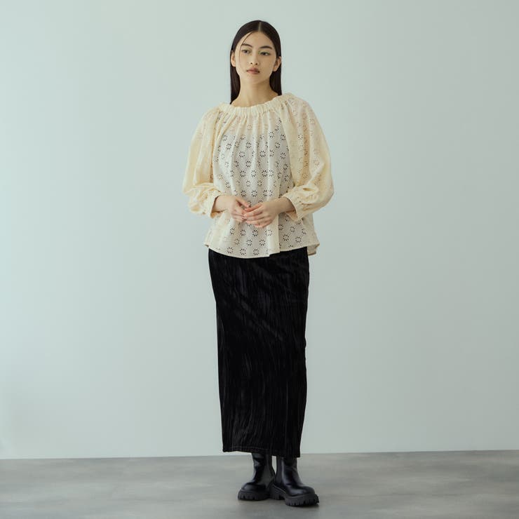 クラッシュベロアスカート≪手洗い可能≫ | VICKY | 詳細画像2 