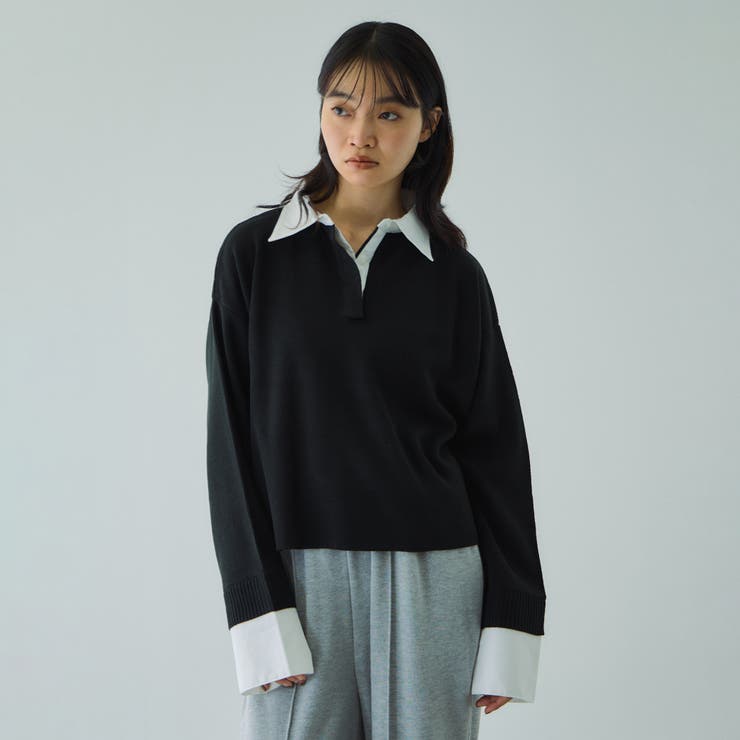 シャツカラーポロニットプルオーバー≪手洗い可能≫ | VICKY | 詳細画像2 