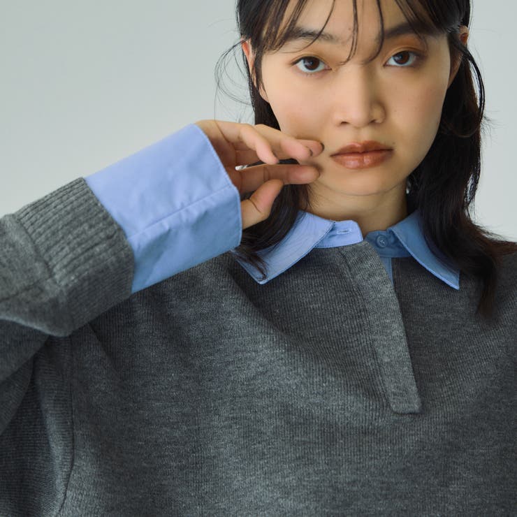 シャツカラーポロニットプルオーバー≪手洗い可能≫ | VICKY | 詳細画像6 