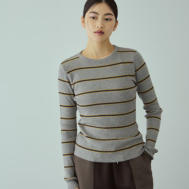 MIXカラーボーダーニットプルオーバー | VICKY | 詳細画像11 