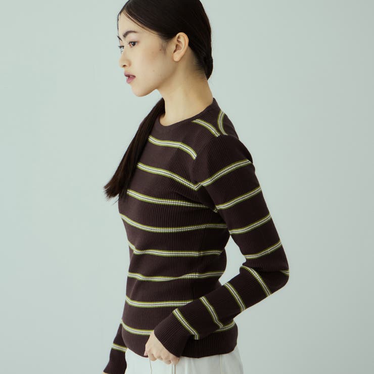 MIXカラーボーダーニットプルオーバー | VICKY | 詳細画像8 