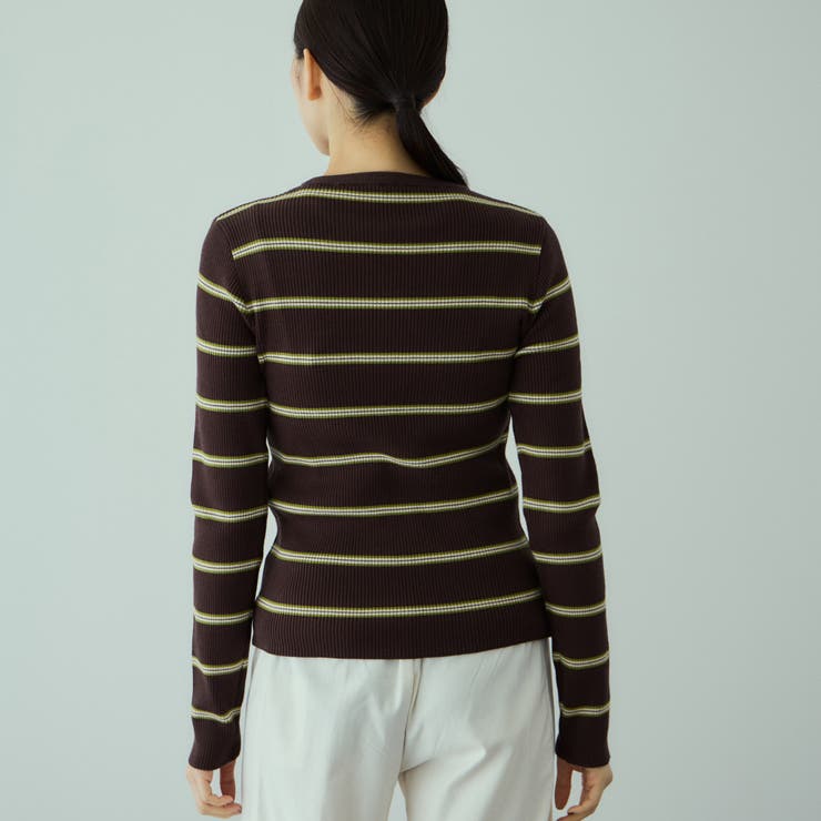 MIXカラーボーダーニットプルオーバー | VICKY | 詳細画像9 