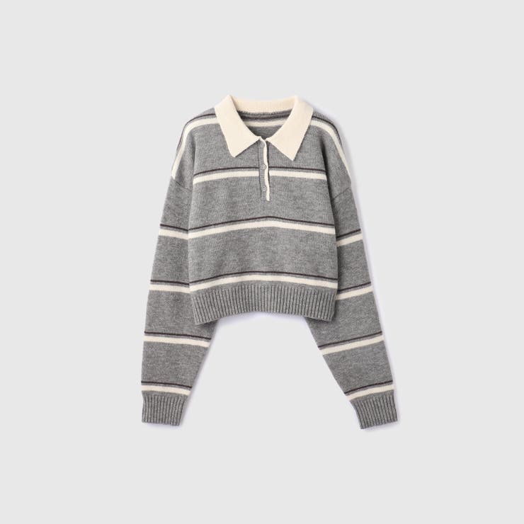 MIXボーダーポロニットプルオーバー | VICKY | 詳細画像18 