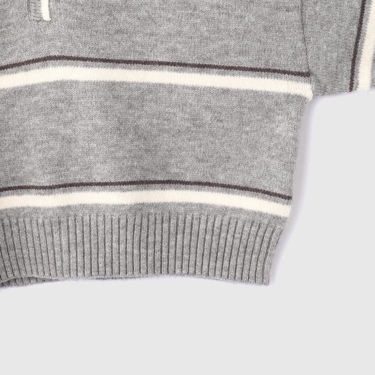 MIXボーダーポロニットプルオーバー | VICKY | 詳細画像22 